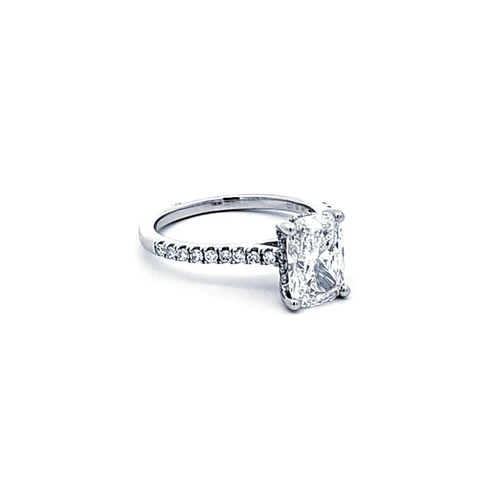 14K White Gold Lab Cushion Cut Diamond Engagement Ring 11410069 | Shin Brothers**