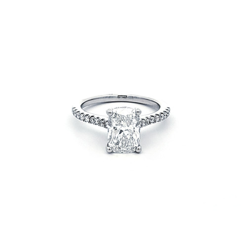 14K White Gold Lab Cushion Cut Diamond Engagement Ring 11410069 | Shin Brothers**