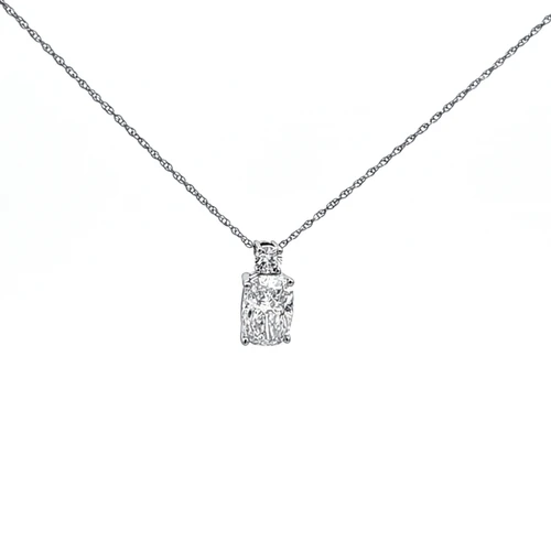 14K White Gold Lab Grown Diamond 18" Necklace | 31410019