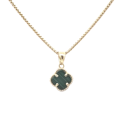 14K Yellow Gold Green Flower Charm 50002471 | Shin Brothers**