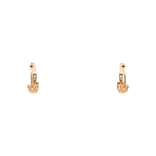 14K Yellow Gold Plain Huggies Earrings 40003451 | Shin Brothers