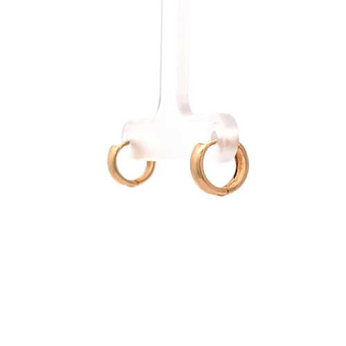  14K Yellow Gold Plain Huggies Earrings 40003454 Shin Brothers**