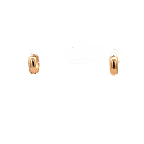  14K Yellow Gold Plain Huggies Earrings 40003454 Shin Brothers**