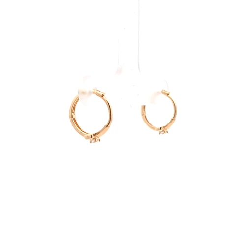14K Yellow Gold Cross Cubic Zirconia Earrings 42003636 | Shin Brothers