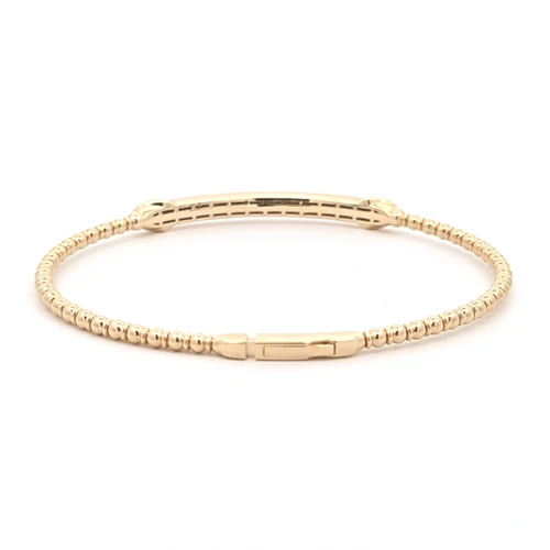 14K Yellow Gold Diamond Bangle 21001048| Shin Brothers* 