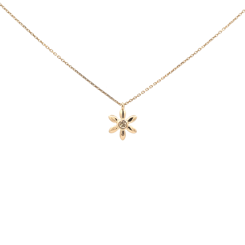14K Yellow Gold 18" Diamond Star Necklace 31001349 | Shin Brothers*