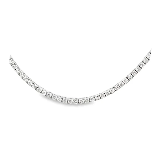 14K White Gold Lab Grown Diamond Tennis Necklace 31410020 | Shin Brothers**