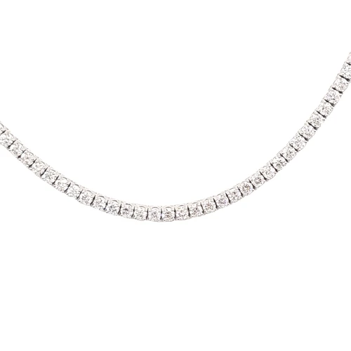 14K White Gold Lab Grown Diamond Tennis Necklace 31410022 | Shin Brothers**