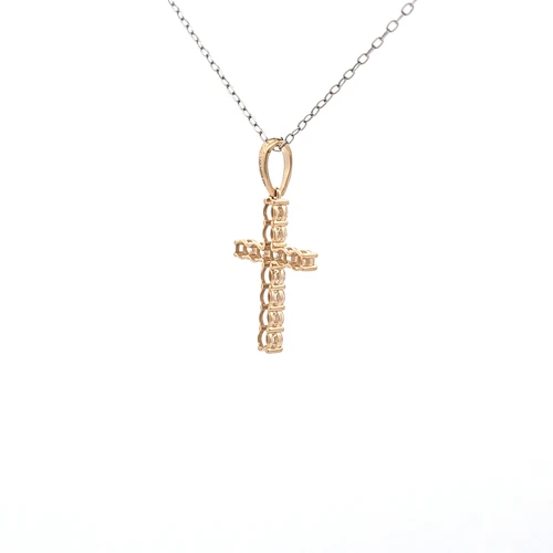 14K Yellow Gold Diamond Cross Pendant 51002317 | Shin Brothers*