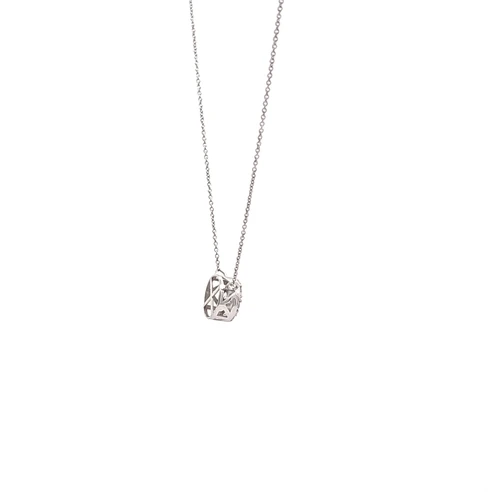 14K White Gold 18" Lab Grown Diamond Flower Necklace 31410025 | Shin Brothers