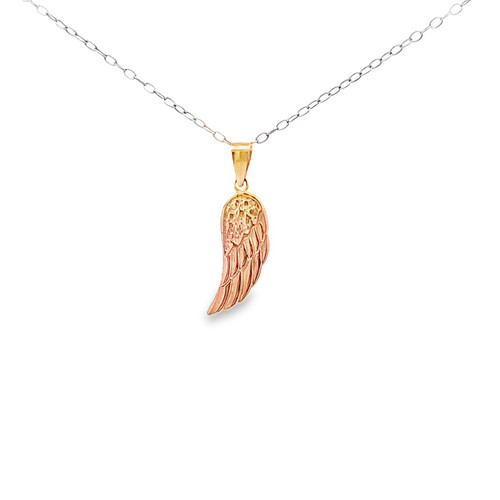 14K Yellow Gold Angel Wing Pendant 50004438 | Shin Brothers