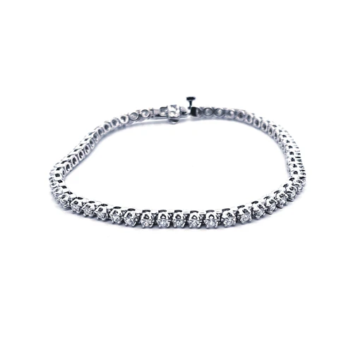 18K White Gold Diamond 7" Tennis Bracelet 21001050 | Shin Brothers