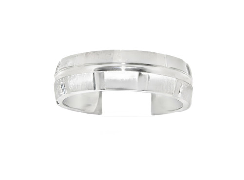 80000156 Silver Fancy Wedding Band**