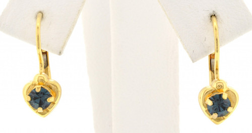 14k Yellow Gold Birth Stone Lever Back Earrings 42000151  | Shin Brothers