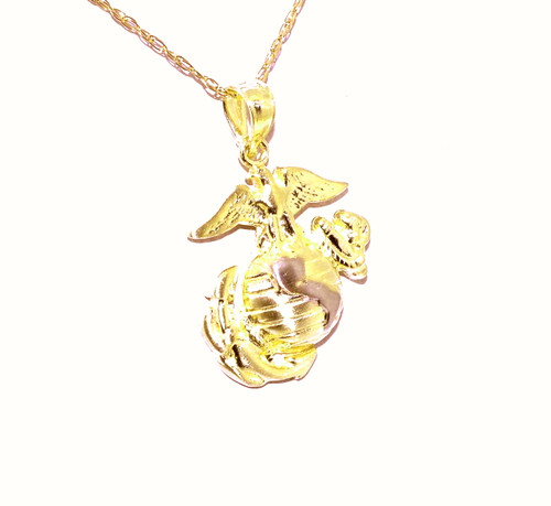 10K Yellow Gold Marine Corps Charm 59000075 | Shin Brothers* 10K Yellow Gold Marine Corps Charm 59000075 | Shin Brothers*