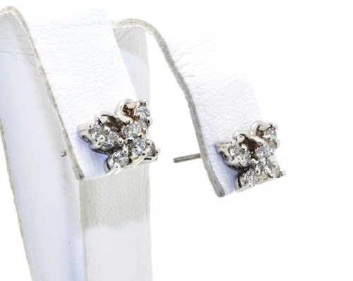 14K White Gold Diamond Butterfly Earrings | Shin Brothers* 41060346 14K White Gold Diamond Butterfly Earrings | Shin Brothers* 41060346