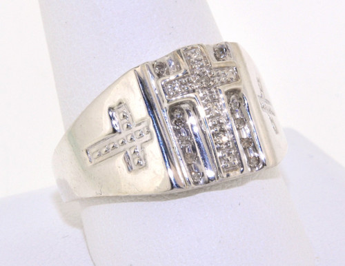 81010179 Silver CZ Cross Ring