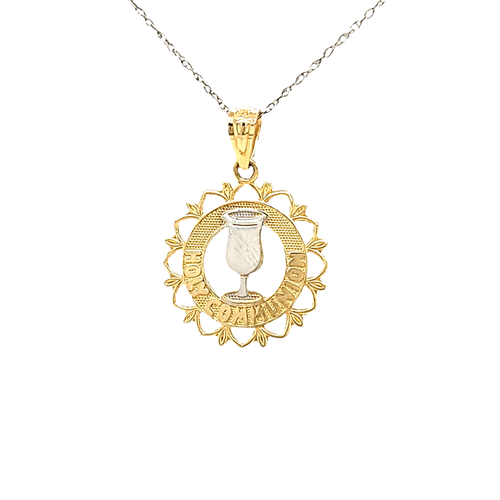 14K Two Tone Gold Holy Communion Charm 50002293 | Shin Brothers* 