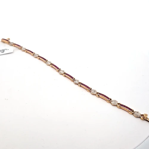  14K Yellow Gold Ruby Bracelet 22000490 | Shin Brothers**