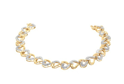 82010323 Sterling Silver CZ Hearts Bracelet 82010323 Sterling Silver CZ Hearts Bracelet