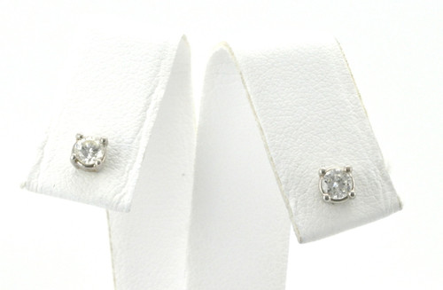 14K White Gold Diamond Stud Earrings 41060435| Shin Brothers* 
