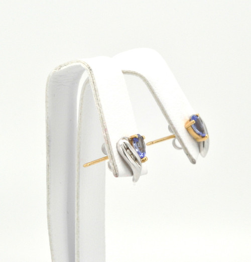 42001904 14K Two Tone Gold Diamond/Tanzanite Earrings 42001904 14K Two Tone Gold Diamond/Tanzanite Earrings