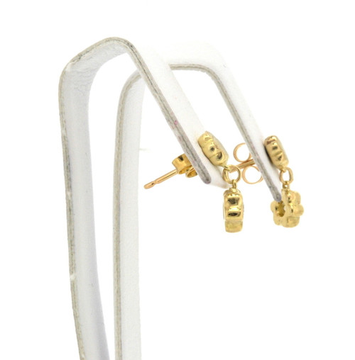 14K Yellow Gold Diamond Flower Earrings 41060513 | Shin Brothers* 14K Yellow Gold Diamond Flower Earrings 41060513 | Shin Brothers*