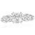 GIA Certified 18K White Gold 1 1/3 ctw Princess Diamond Engagement Ring with Accents 11000351 | Shin Brothers*
