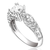 GIA Certified 18K White Gold 1 1/3 ctw Princess Diamond Engagement Ring with Accents 11000351 | Shin Brothers*