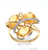 14K Yellow Gold Diamond and Citrine Ring 12002208  | Shin Brothers* 