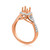 14K Pink Gold Four Prong Ring Setting with 1/2 ctw Side Diamonds 11003807 | Shin Brothers*