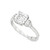 14K White Gold Antique Diamond and CZ center Ring 12001705  | Shin Brothers* 