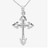 14K White Gold Cross Charm 50001640 | Shin Brothers**