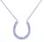 14K White Gold Diamond Horseshoe Pendant Necklace 31000499