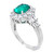 14K White Gold Emerald Ring with Diamond Accents 12002259 | Shin Brothers*