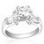 14K White Gold Ring Setting To Fit  Princess Cut Diamond Engagement Ring Setting with Marquise & Baguette Accents 11001035 | Shin Brothers**