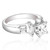 14K White Gold Ring Setting To Fit  Princess Cut Diamond Engagement Ring Setting with Marquise & Baguette Accents 11001035 | Shin Brothers**
