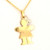 14k Gold Kid's Charm Girl with a Bow 50002719 | Shin Brothers**