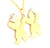 14k Gold Kid's Charm Two Girls Holding Hands 50001034