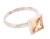 Sterling Silver Orange CZ Square Ring 81210054