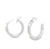 14K White Gold Hoop Earrings 40001937 By Shin Brothers**