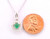 14K White Gold Diamond and Emerald Circular Charm 52001723