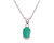 14K White Gold Diamond and 0.90ctw Emerald Oval Charm 52001724 | Shin Brothers**