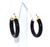 14K Yellow Gold Onyx Hoop Earrings 42002587 | Shin Brothers*