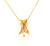 14K Yellow Gold Pearl CZ Pendant 