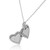14K White Gold Diamond Cut Heart Locket Necklace 50002933 | Shin Brothers*
