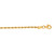 10K 22-inch Yellow Gold 2.25mm Shiny Solid Diamond Cut Royal Rope Chain with Lobster Clasp 016ROY-22