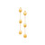 14K Yellow Gold Textured Shiny 3 Pebble Fashion Drop Earring ER274