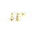 14K Yellow Gold Shiny Small Puff Heart Drop Earring ER478