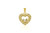 18K Yellow Gold 0.52ct Floating Diamond Heart Pendant 51001800 | Shin Brothers*